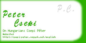 peter csepi business card